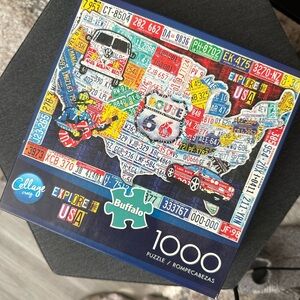 Buffalo David Bitton Colorful USA License Plate Puzzle
